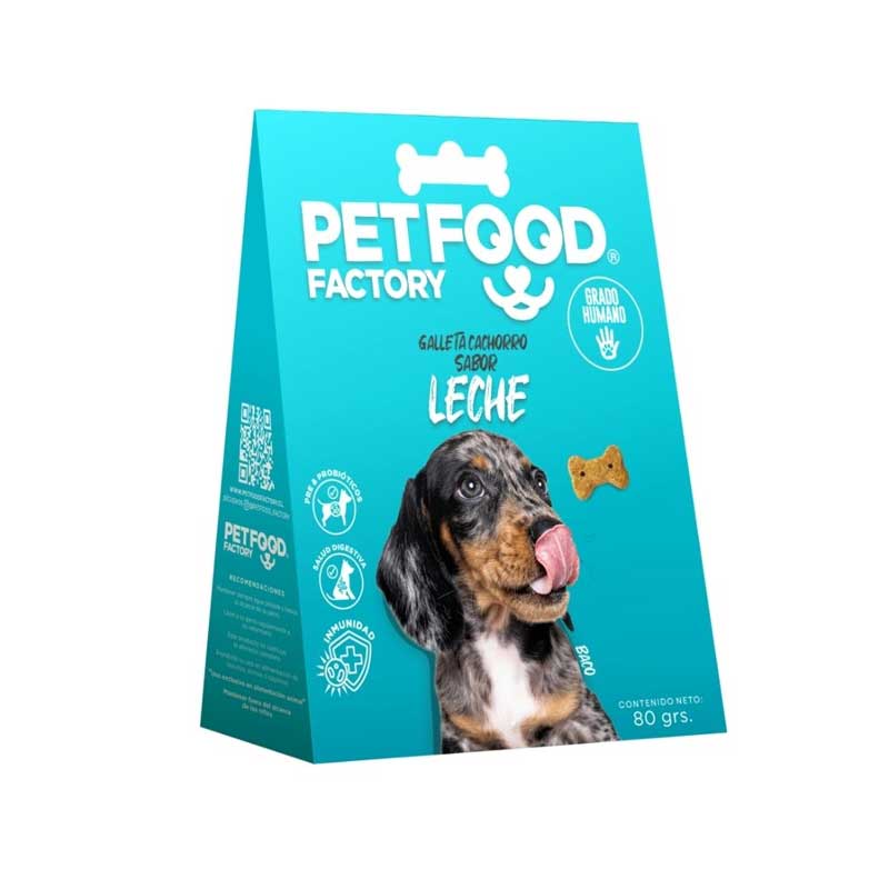 PetFood Factory Galletas Horneadas Sabor Leche para Cachorros - 80 g