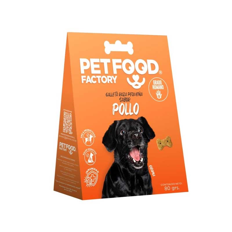 PetFood Factory Galletas Horneadas Sabor Pollo para Perros Razas Pequeñas - 80 g