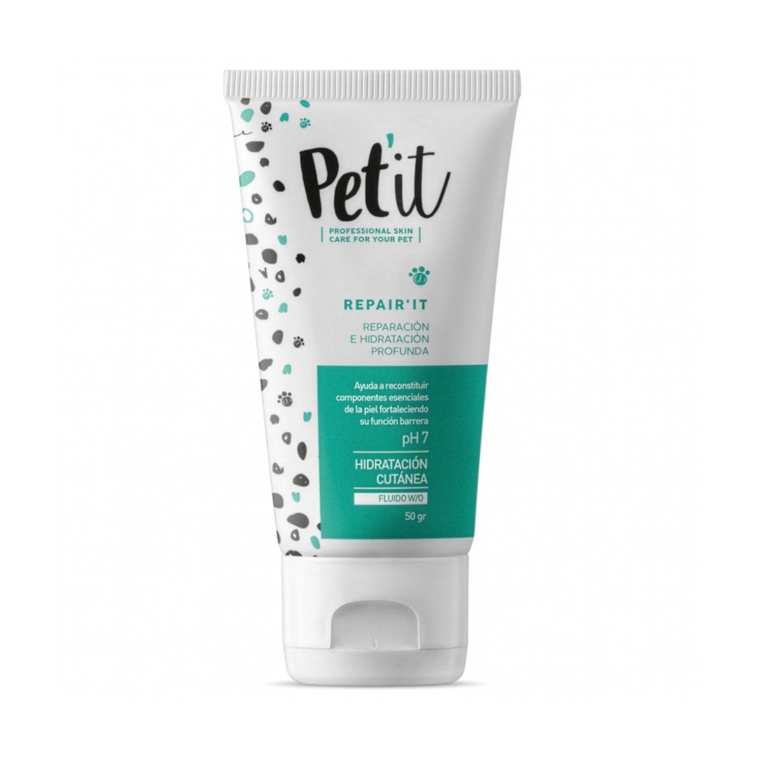 Pet it Reparación e Hidratación "Repair'it" para Mascotas, crema de hidratación cutánea profunda en envase de 50 g y pH 7.