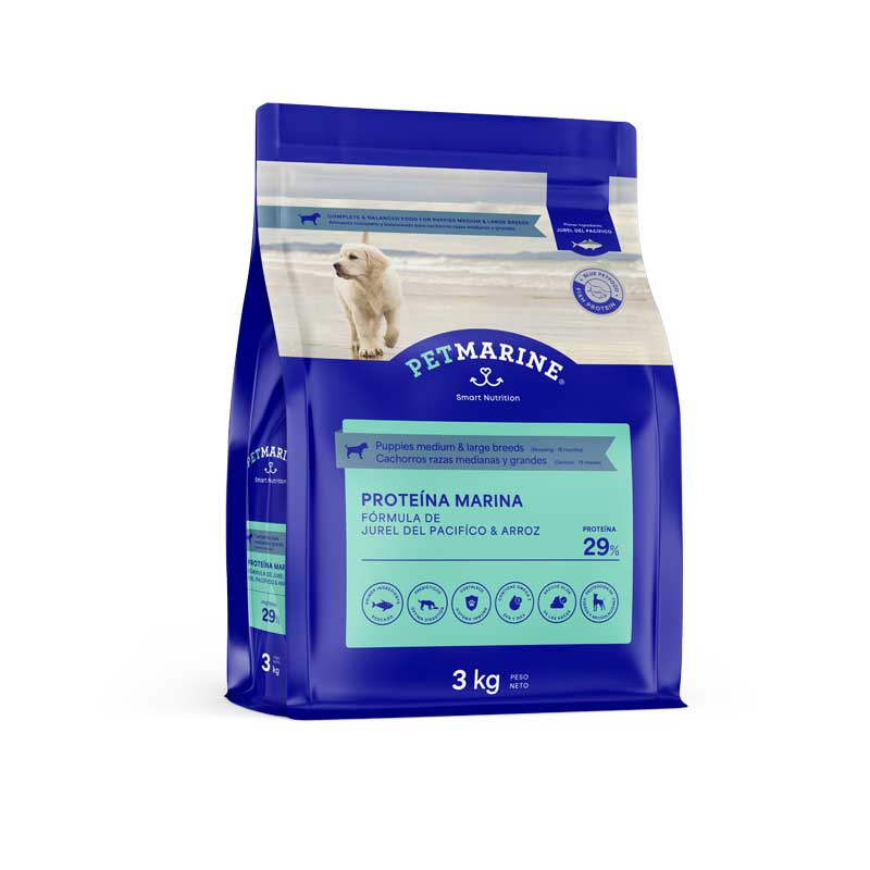Pet Marine Jurel del Pacífico y Arroz para Cachorros Razas Medianas y Grandes