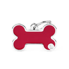 Placa Handmade Hueso "My Family" Grande Roja