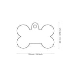 Placa Handmade Hueso "My Family" Pequeña Azul