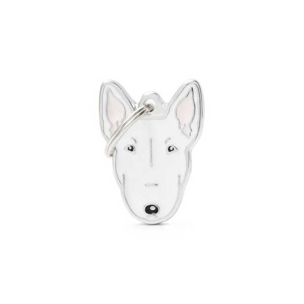 Placa Friends Perro "My Family" Bull Terrier Blanco
