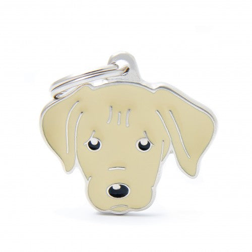 Placa Friends Perro "My Family" Labrador Crema