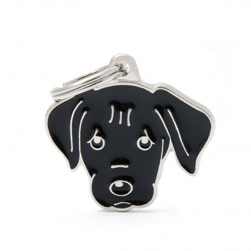 Placa Friends Perro "My Family" Labrador Negro