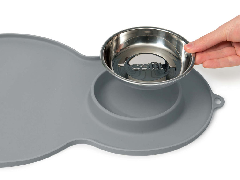 Individual con Plato "Placemat Peanut Medium" - Gris