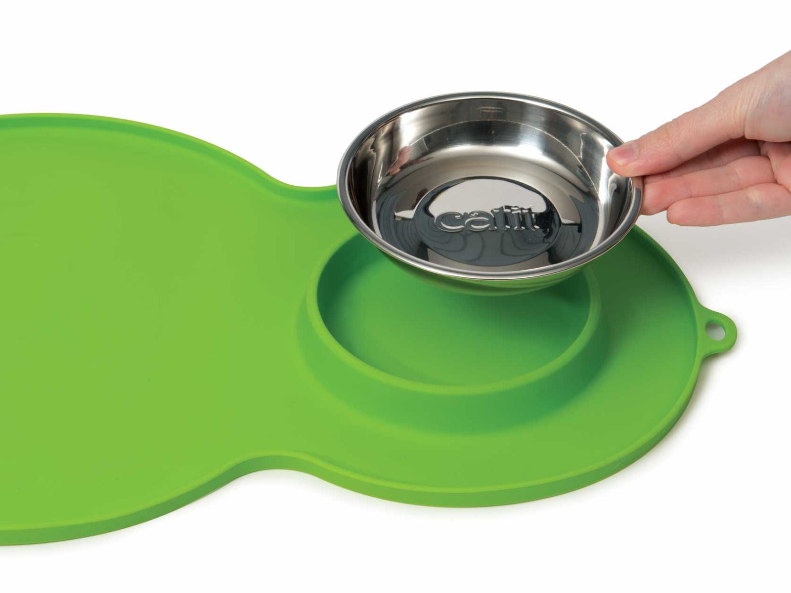 Individual con Plato "Placemat Peanut Medium" - Verde