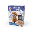 Plaisir Chef Terrina de Pescado con Pasta y Zapallo Italiano para Perros, alimento húmedo de 380 g para perros adultos.