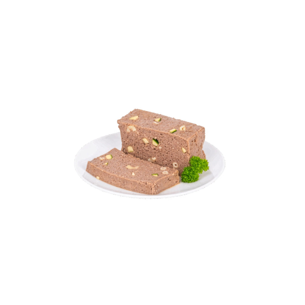 Plaisir Chef Terrina de Pescado con Pasta y Zapallo Italiano para Perros, alimento húmedo de 380 g para perros adultos.