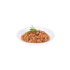 Plaisir Chef Cazuela de Pollo con Arroz y Tomates para Perros, alimento húmedo de 380 g con 91% de proteína animal.