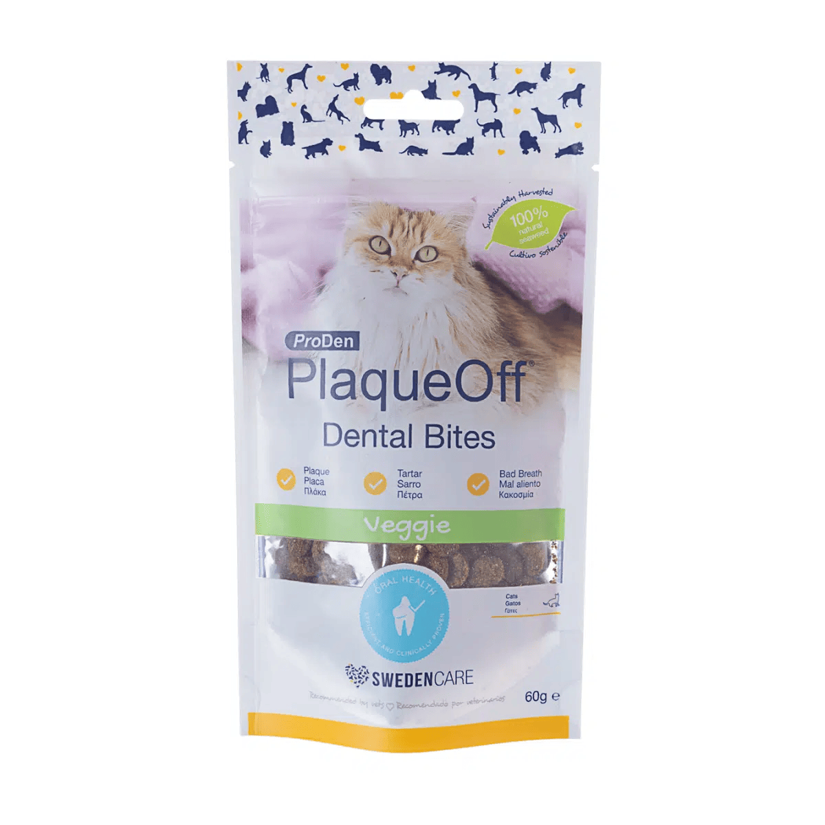 Cuidado Dental Proden PlaqueOff® Croq Bites Para Gatos