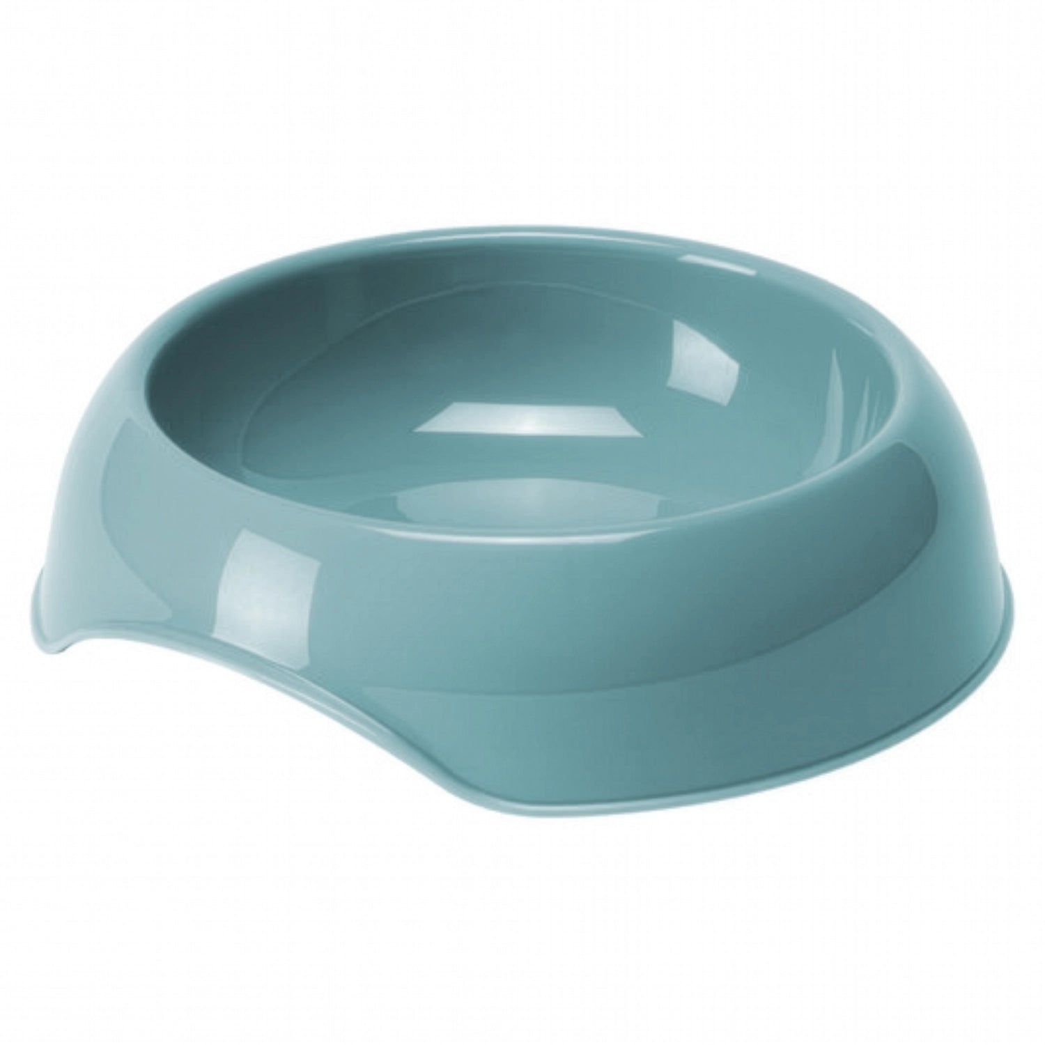 Bowl Comedero Gusto Moderna color celeste, plato para perros y gatos de plástico resistente con diseño ergonómico.