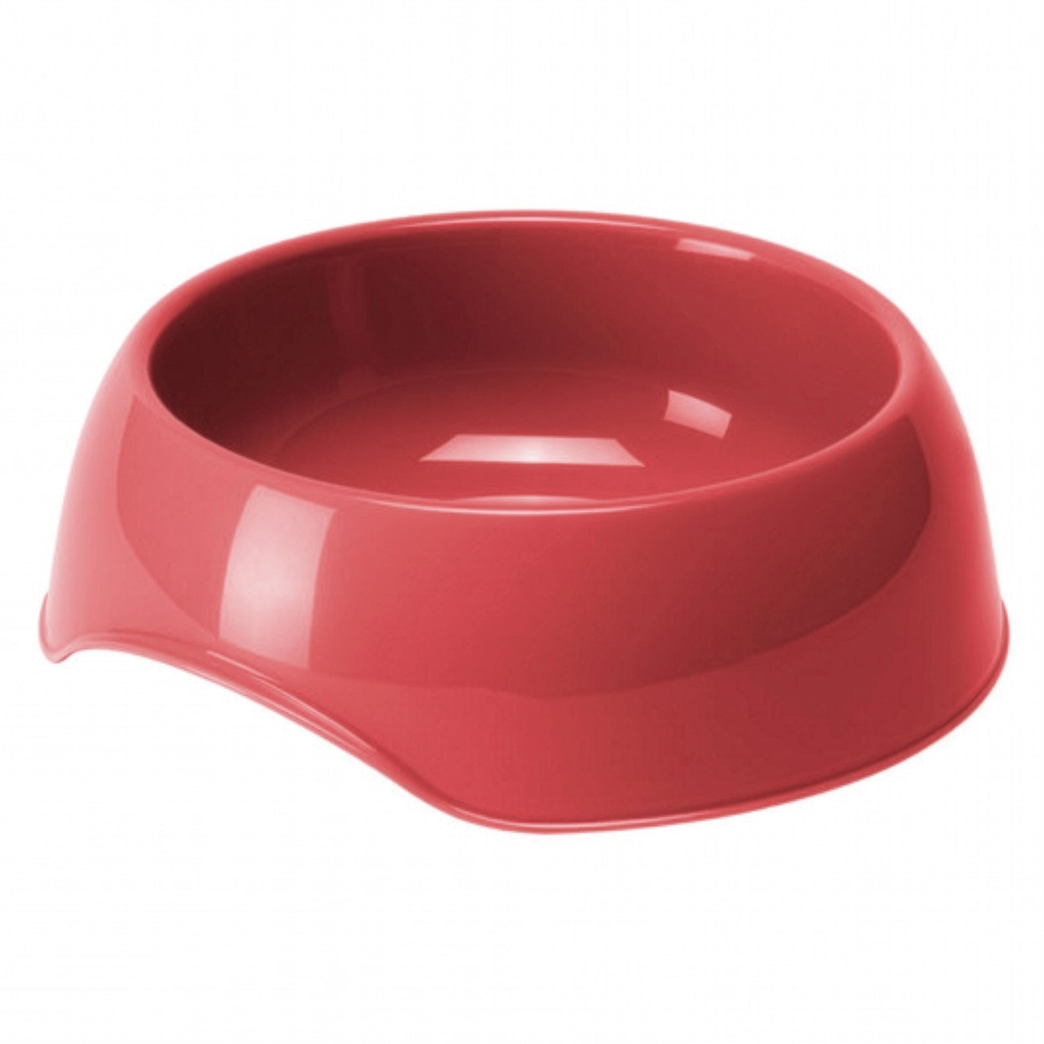 Bowl Comedero Gusto Moderna color coral , plato para perros y gatos de plástico resistente con diseño ergonómico.