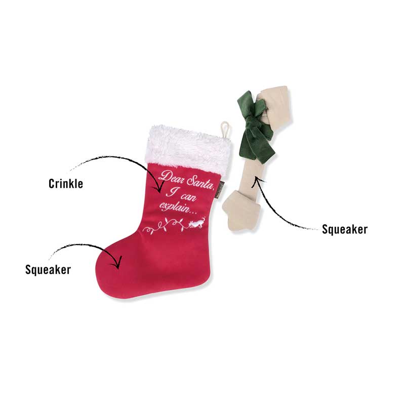 Play Juguete Merry Woofmas Calcetín de Navidad