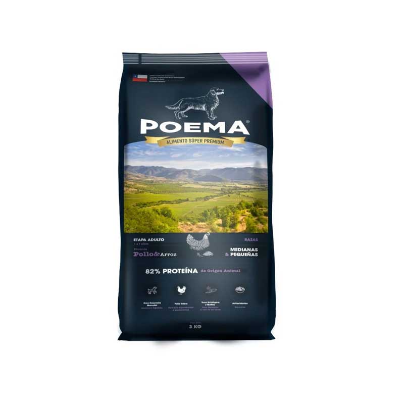 Poema Alimento Pollo para Perros Adultos - 3 Kg