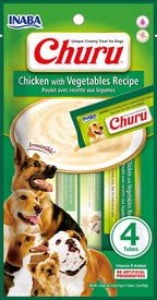 Snack Churu Pollo y Vegetales para Perros - 4 tubos - 56 gramos
