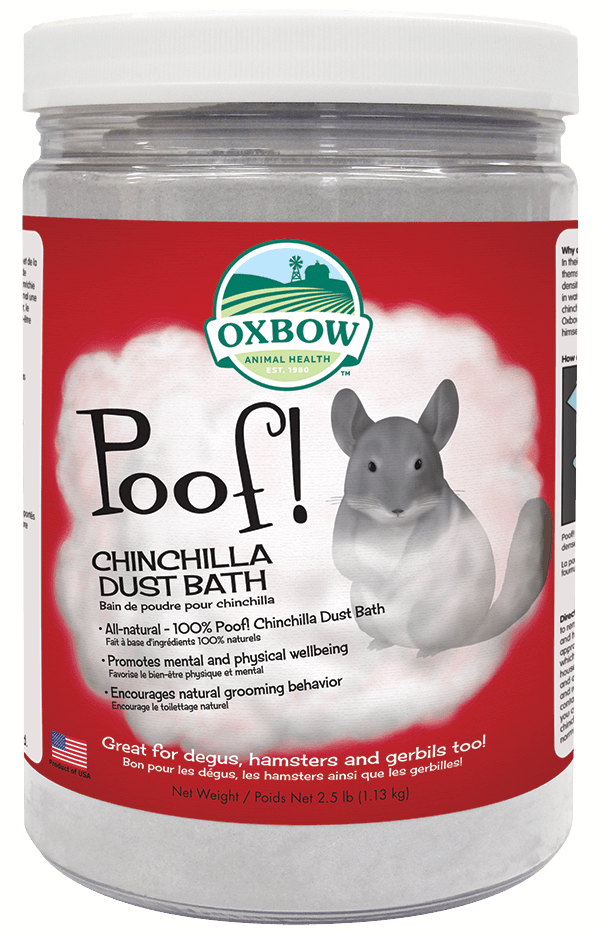Baño de Polvo Poof! para Chinchillas