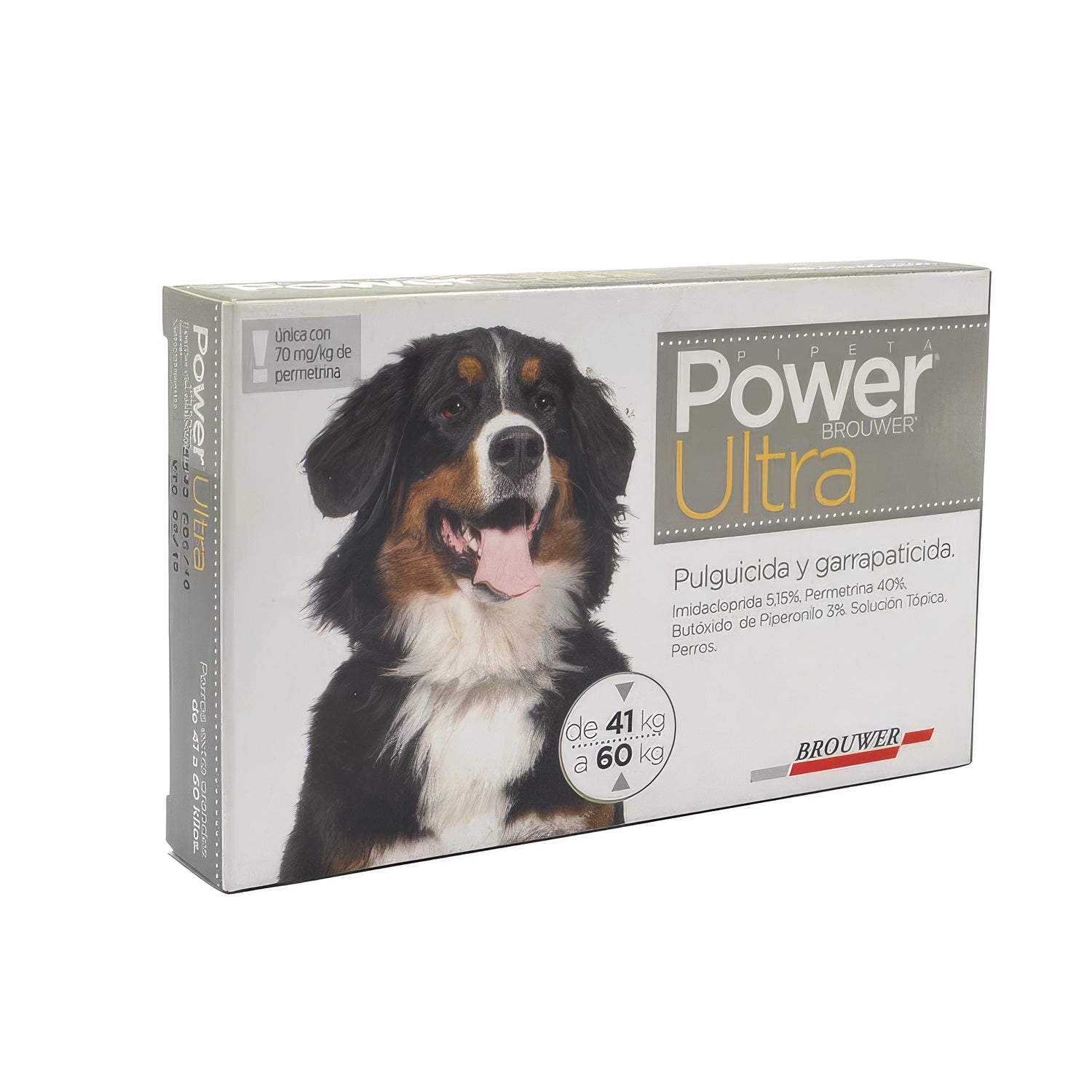 Antiparasitario Pipeta POWER ULTRA para Perros, tratamiento tópico contra pulgas y garrapatas para perros de 41 a 60 kg.