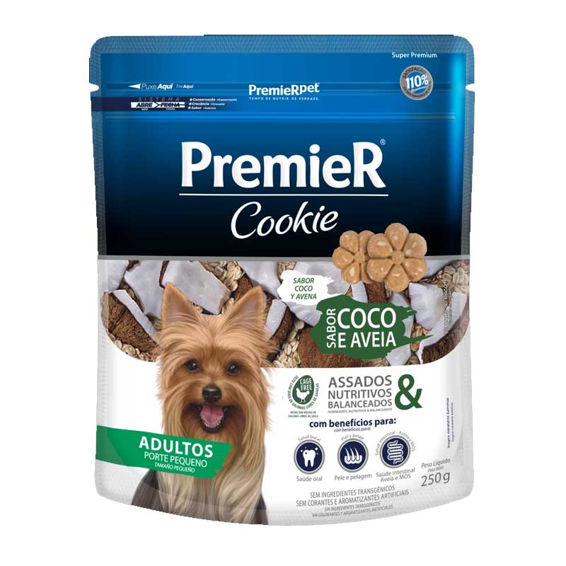 PremieR Pet Cookie Coco y Avena para Perros Razas Pequeñas 250 g