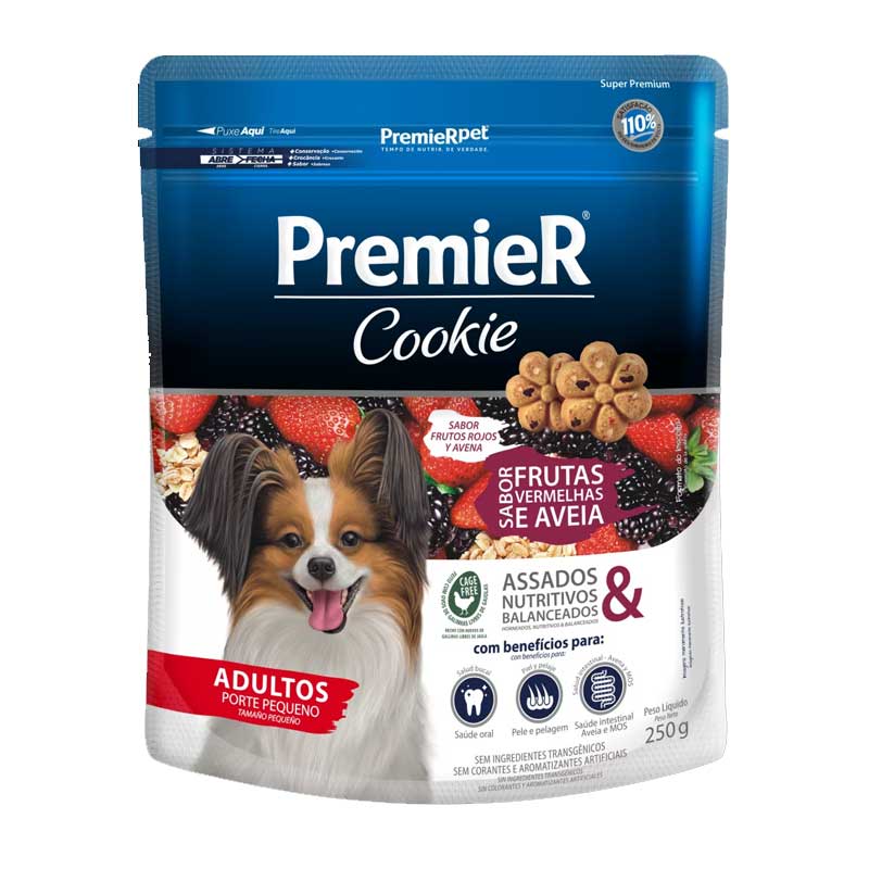 PremieR Pet Cookie Frutos Rojos y Avena para Perros Razas Pequeñas 250 g
