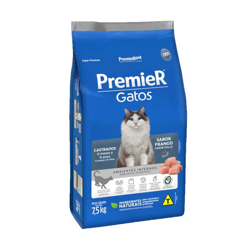 PremieR Pet Pollo para Gatos Castrados - 7,5 Kg