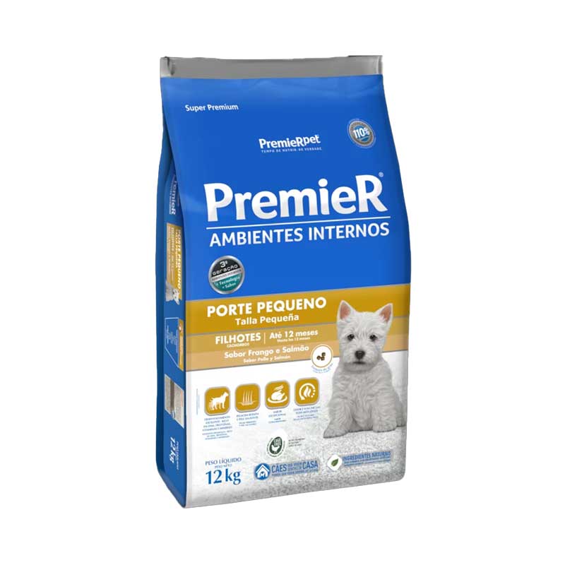 PremieR Pet Ambientes Interiores Pollo y Salmón para Cachorros Raza Pequeña - 2,5 Kg