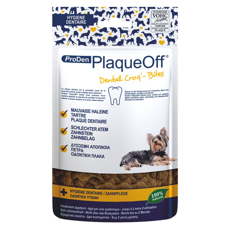 Cuidado Dental Proden PlaqueOff® Croq´ Bites Para Perros Pequeños
