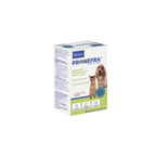 Pronefra Suplemento Alimenticio Virbac para perros y gatos, suspensión oral de 60 ml con imagen de perro y gato.