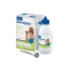 Pronefra Suplemento Alimenticio Virbac para perros y gatos, suspensión oral de 180 ml con imagen de perro y gato.