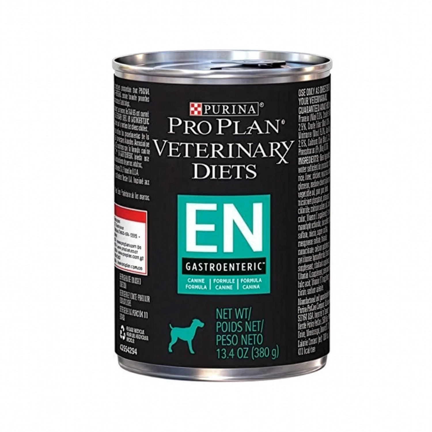 Pro Plan Canine EN Lata, alimento húmedo veterinario para perros con fórmula Gastroenteric en envase metálico.