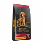 Pro Plan Perro Adulto Razas Medianas, alimento seco para perros adultos con golden retriever y pollo como ingrediente principal.