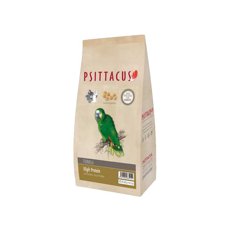 Psittacus Alimento Fórmula Alta Proteína - 12 Kg