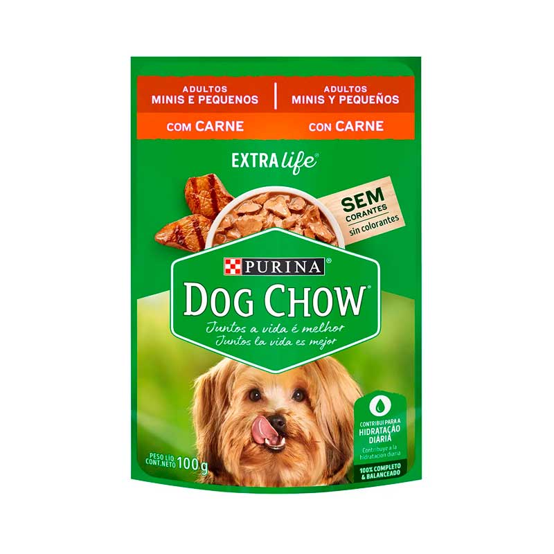 Dog Chow Pouch Carne para Perros Razas Pequeñas 100 g