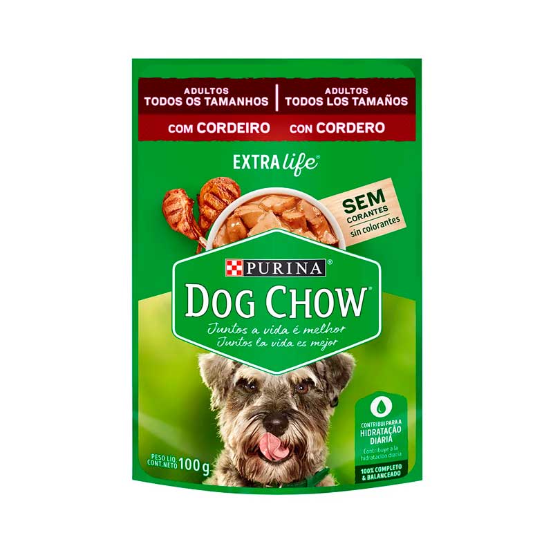 Dog Chow Pouch Cordero para Perros 100 g