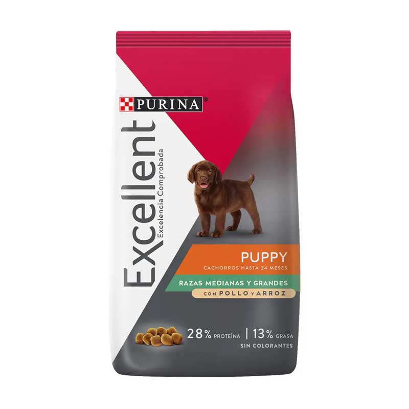 Purina Excellent para Cachorros Razas Medianas y Grandes 15 Kg