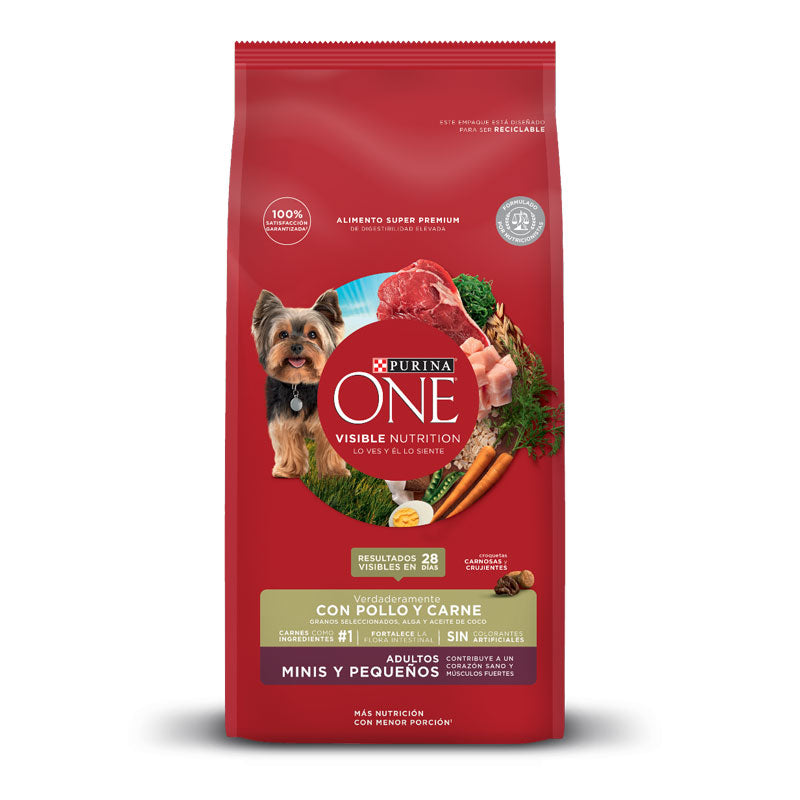 Purina One Pollo y Carne para Perros Mini y Pequenos - 2 Kg