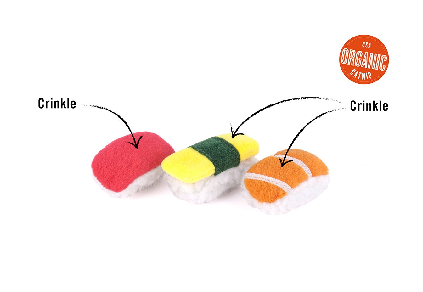 Play Juguete Frenzy Food Sassy Sushi para Gatos