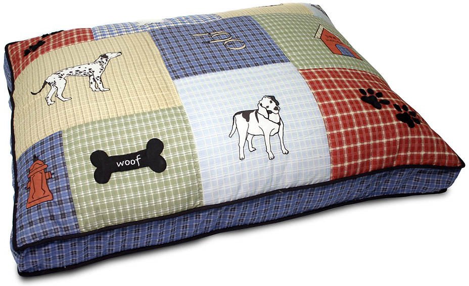 Cama Acolchada Premium de Patchwork para Perros