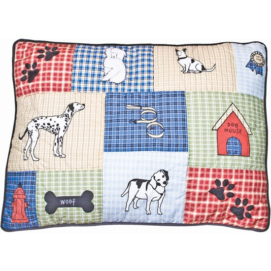Cama Acolchada Premium de Patchwork para Perros