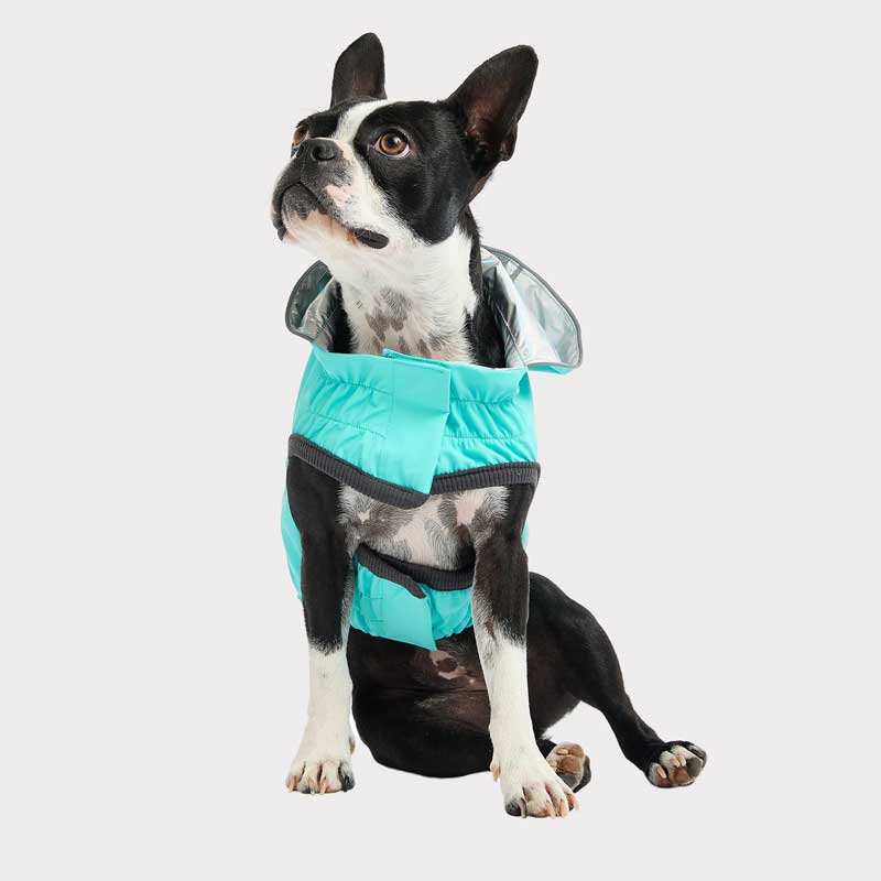 Impermeable Reversible Neon Aqua  - L