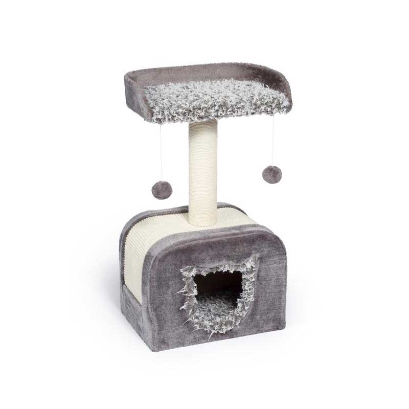 Rascador con Guarida Kitty Power Paws Gris
