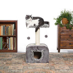 Rascador con Guarida Kitty Power Paws Gris