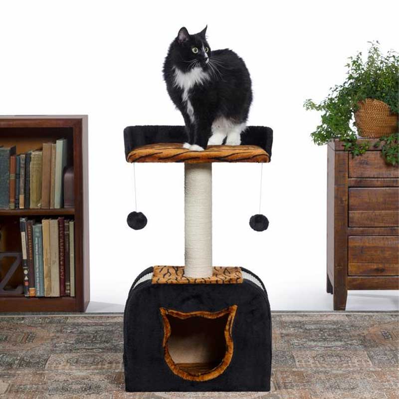 Rascador con Guarida Kitty Power Paws Tigre