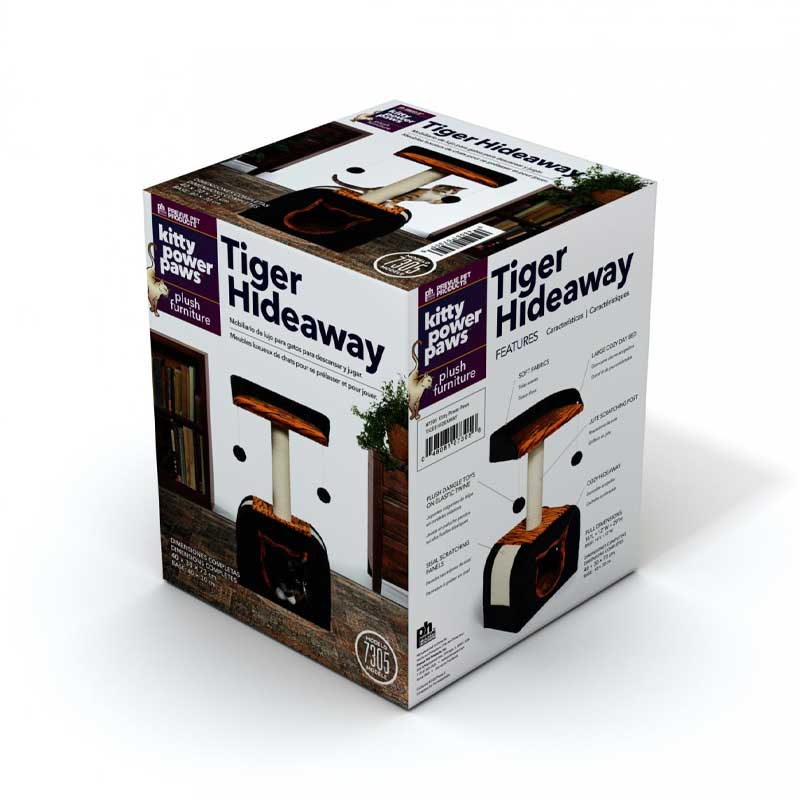 Rascador con Guarida Kitty Power Paws Tigre