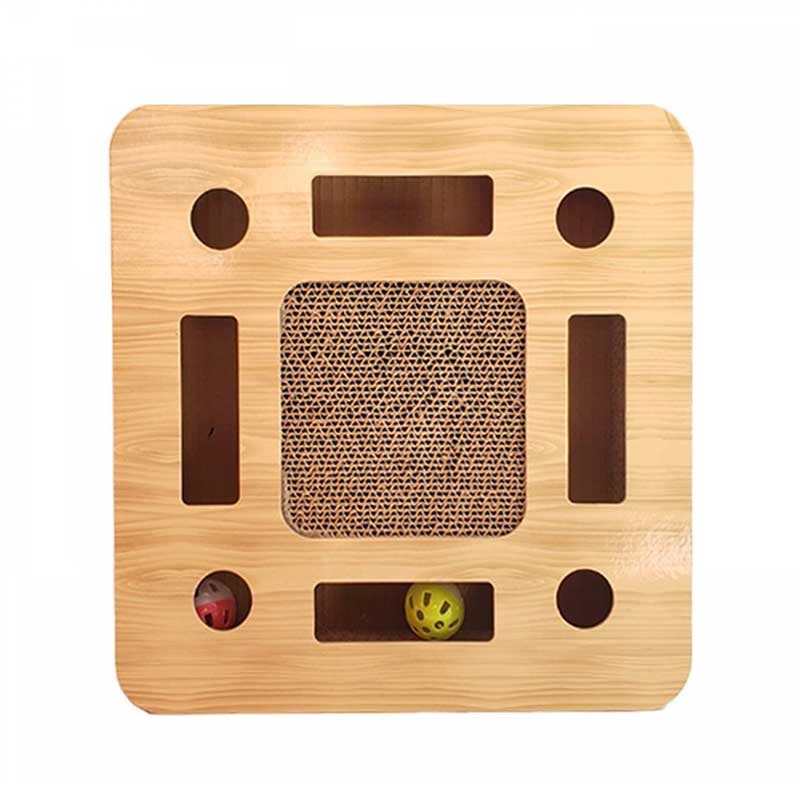 Rascador Cuadrado Interactivo Con Pelotas