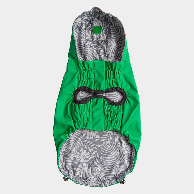 Impermeable Reversible Verde para Perros - XS