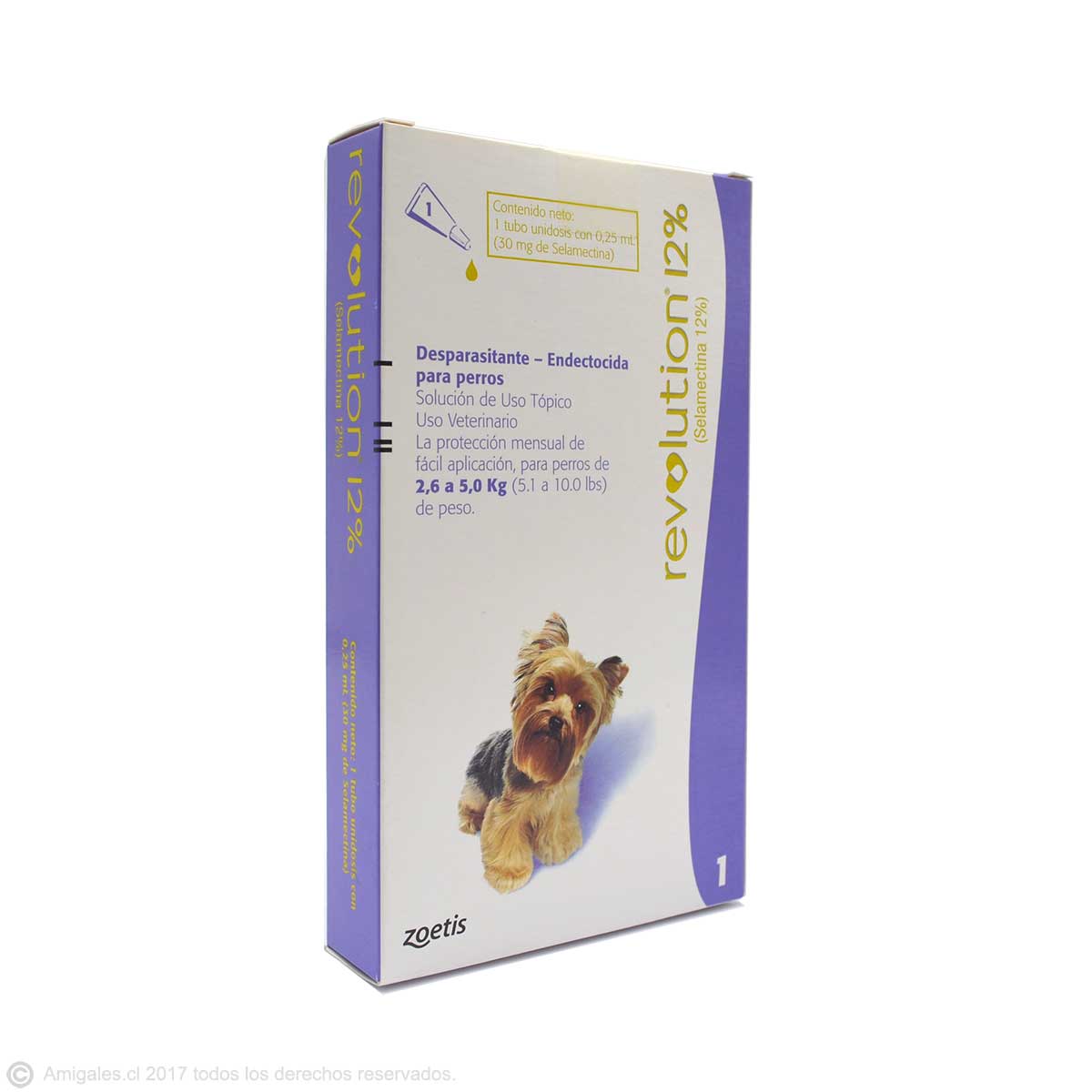 Antiparasitario REVOLUTION 12% para Perros de 2,6 a 5,0 kg