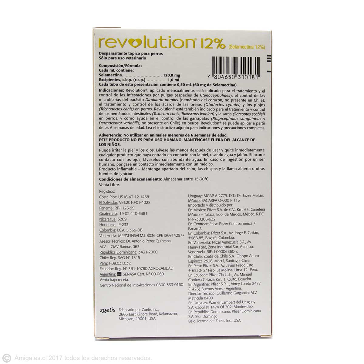 Antiparasitario REVOLUTION 12% para Perros de 5,1 a 10 kg