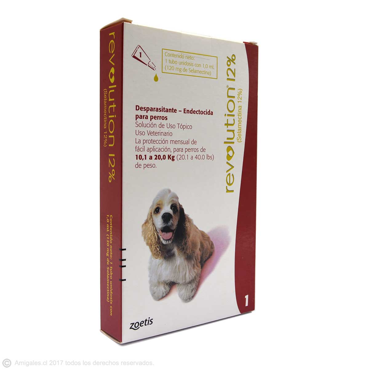 Antiparasitario REVOLUTION 12% para Perros de 10,1 a 20 kg