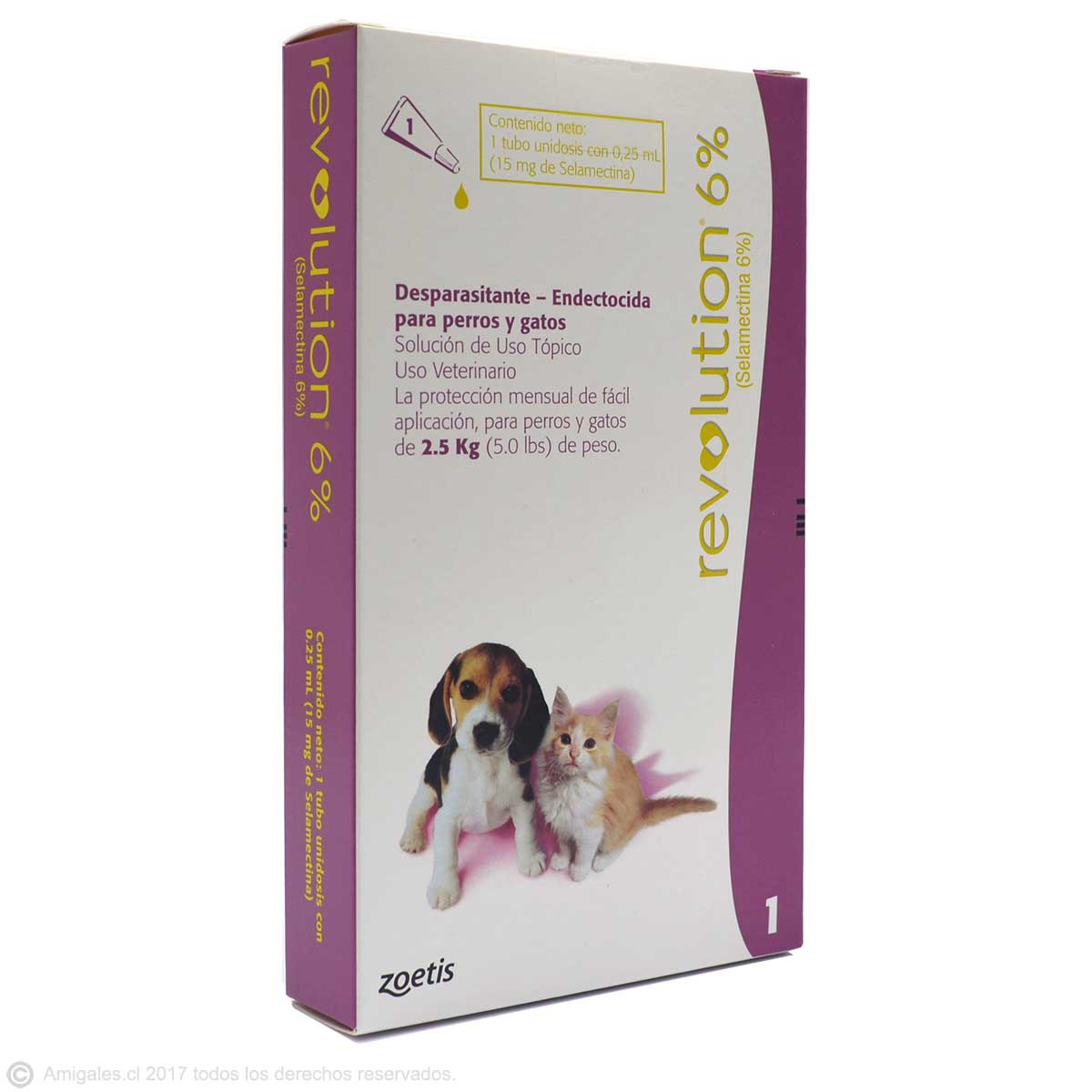 Antiparasitario REVOLUTION 6% para Perros y Gatos 2,5 kg